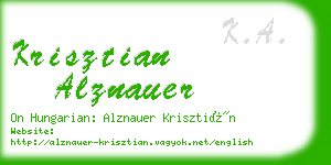 krisztian alznauer business card